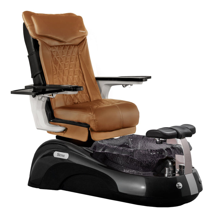 Mayakoba SIENA Shiatsulogic DX Pedicure Chair DX-Cappuccino / Black and Black Siena AYC-SPA-SIENA-DX2307-817NBLKBLK-18VCPO