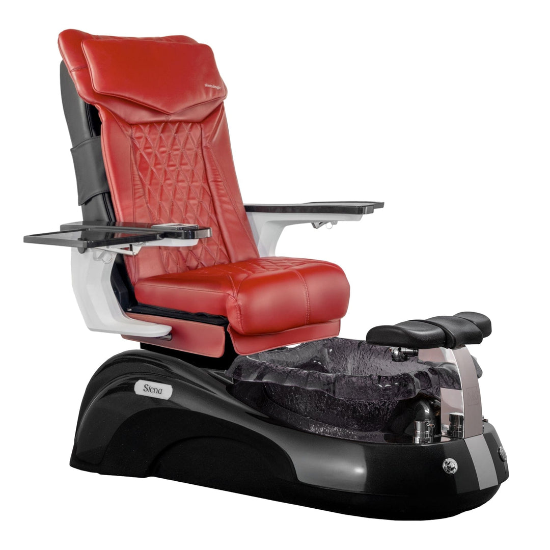 Mayakoba SIENA Shiatsulogic DX Pedicure Chair DX-Red / Black and Black Siena AYC-SPA-SIENA-DX2307-817NBLKBLK-18VRD