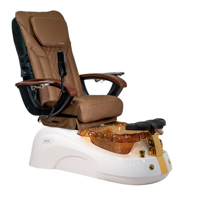Mayakoba SIENA Shiatsulogic EX-R Pedicure Chair Cappuccino EXR / White and Gold Siena AYC-SPA-SIENA-EXR2007-817WHTGLD-20VCPO