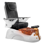 Mayakoba SIENA Shiatsulogic FX Pedicure Chair Black FX / White and Gold Siena AYC-SPA-SIENA-FX9653-817WHGLD-53BLK