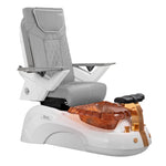 Mayakoba SIENA Shiatsulogic FX Pedicure Chair Grey FX / White and Gold Siena AYC-SPA-SIENA-FX9653-817WHTGLD-53GY