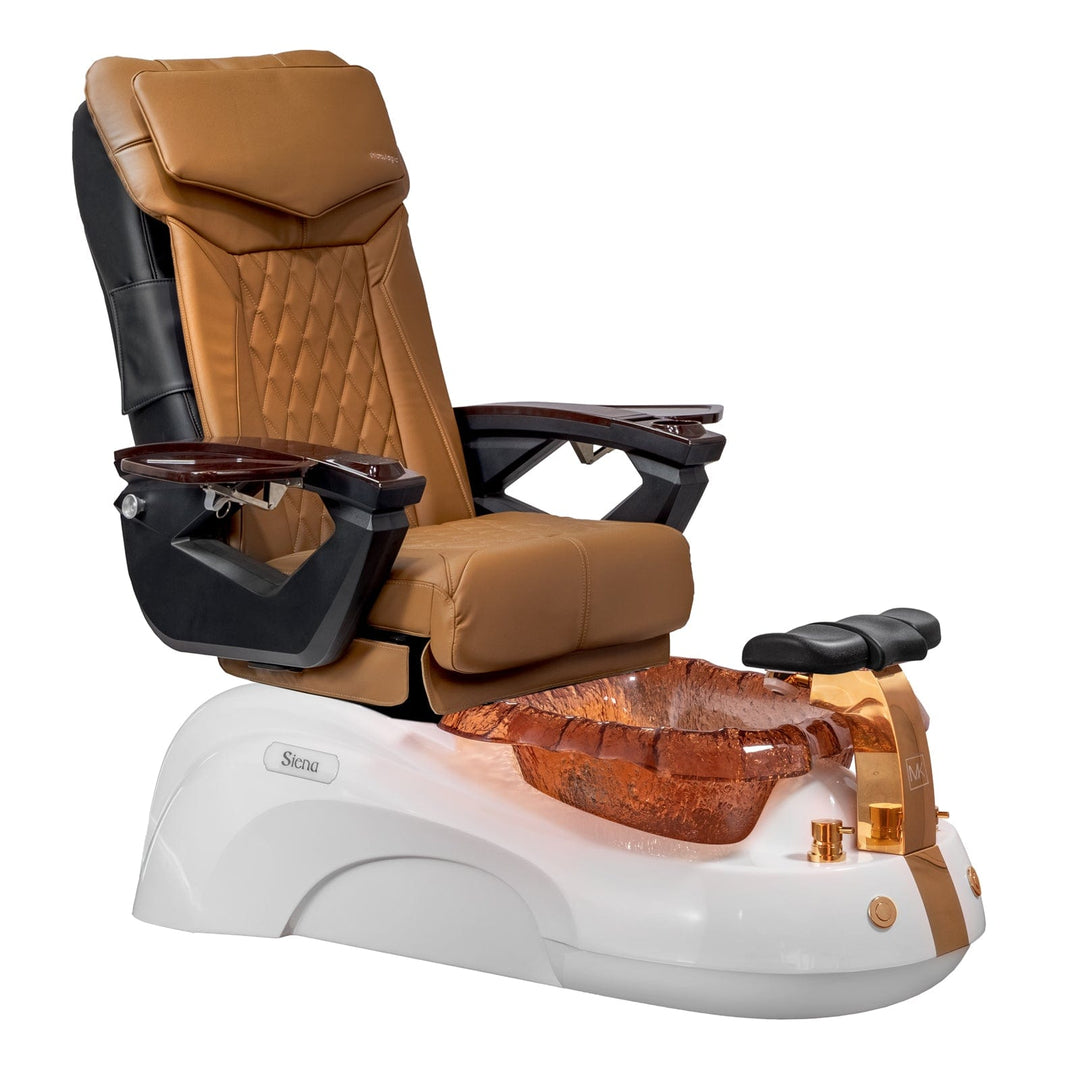 Mayakoba SIENA Shiatsulogic LX Pedicure Chair Cappuccino LX / White and Gold Siena AYC-SPA-SIENA-LX1807-817WHGLD-18VCPO