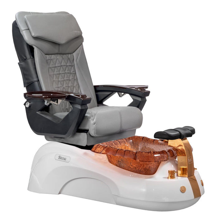 Mayakoba SIENA Shiatsulogic LX Pedicure Chair Grey LX / White and Gold Siena AYC-SPA-SIENA-LX1807-817WHGLD-18VGY