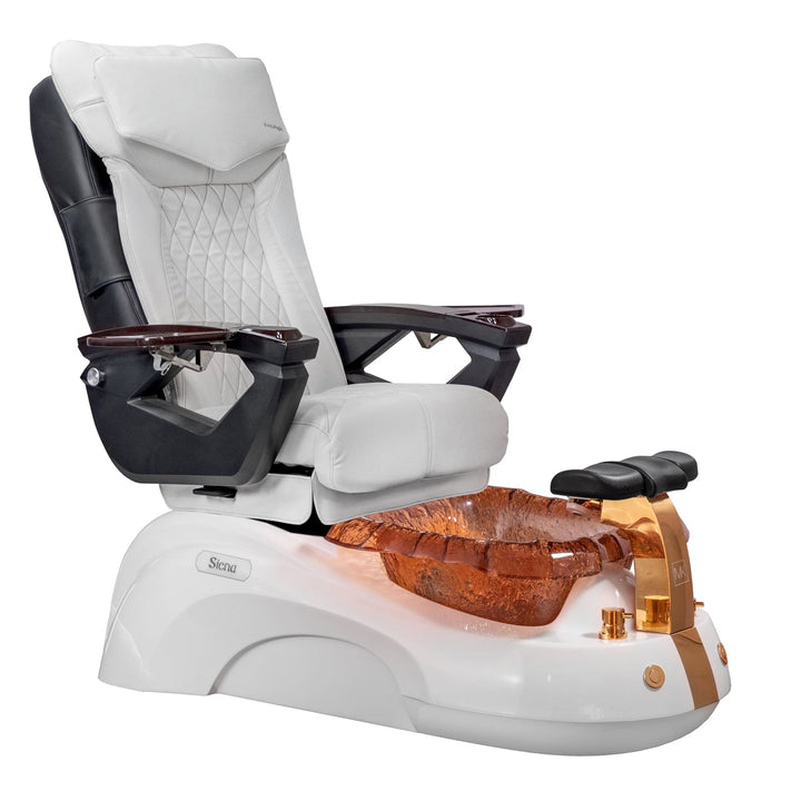 Mayakoba SIENA Shiatsulogic LX Pedicure Chair White LX / White and Gold Siena AYC-SPA-SIENA-LX1807-817WHGLD-18VWH