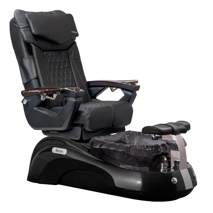 Mayakoba SIENA Shiatsulogic LX Pedicure Chair Black LX / Black and Black Siena AYC-SPA-SIENA-LX1807-817NBLKBLK-18VBLK