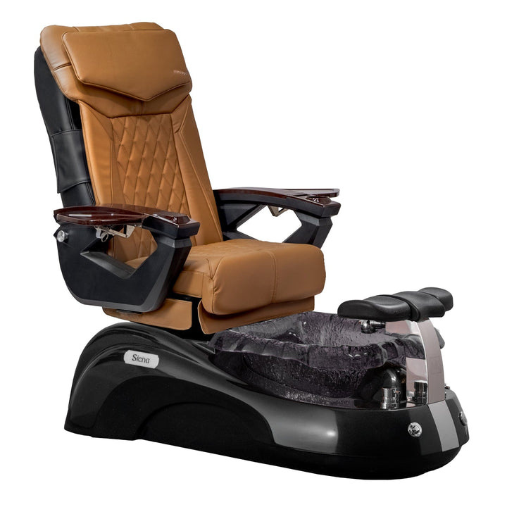 Mayakoba SIENA Shiatsulogic LX Pedicure Chair Cappuccino LX / Black and Black Siena AYC-SPA-SIENA-LX1807-817NBLKBLK-18VCPO