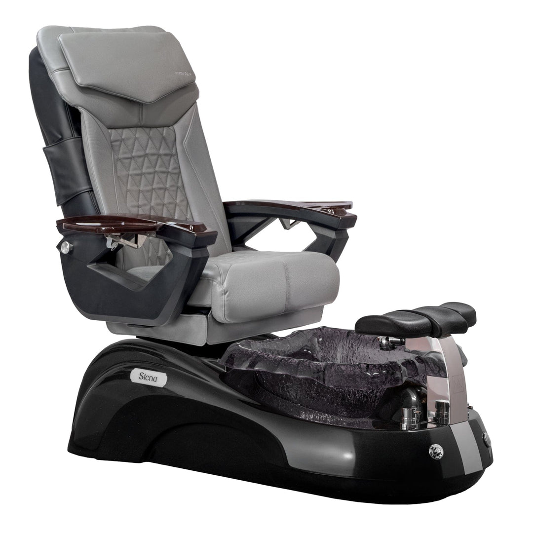 Mayakoba SIENA Shiatsulogic LX Pedicure Chair Grey LX / Black and Black Siena AYC-SPA-SIENA-LX1807-817NBLKBLK-18VGY