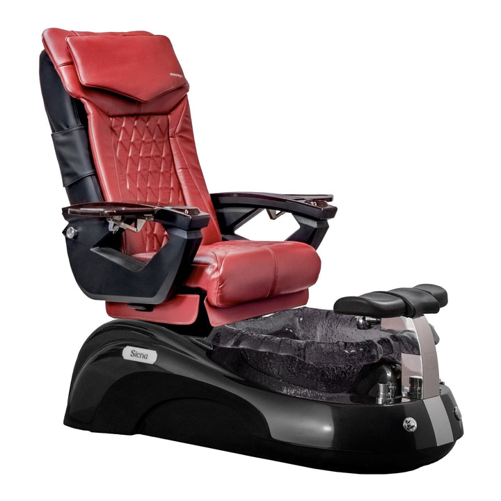 Mayakoba SIENA Shiatsulogic LX Pedicure Chair Deep Red LX / Black and Black Siena AYC-SPA-SIENA-LX1807-817NBLKBLK-18VRD