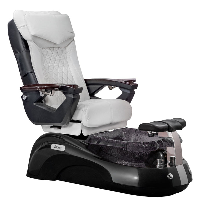 Mayakoba SIENA Shiatsulogic LX Pedicure Chair White LX / Black and Black Siena AYC-SPA-SIENA-LX1807-817NBLKBLK-18VWH