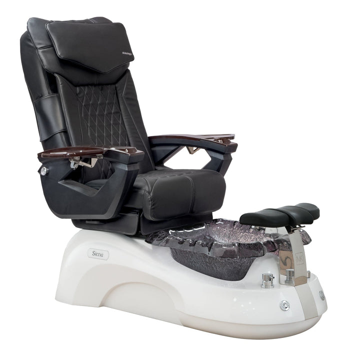 Mayakoba SIENA Shiatsulogic LX Pedicure Chair Black LX / Black and Gold Siena AYC-SPA-SIENA-LX1807-817NBLKGLD-18VBLK