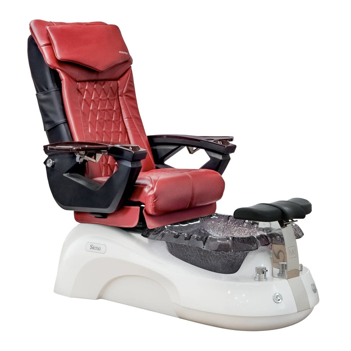 Mayakoba SIENA Shiatsulogic LX Pedicure Chair Deep Red LX / Black and Gold Siena AYC-SPA-SIENA-LX1807-817NBLKGLD-18VRD
