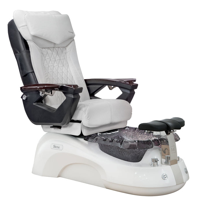 Mayakoba SIENA Shiatsulogic LX Pedicure Chair White LX / Black and Gold Siena AYC-SPA-SIENA-LX1807-817NBLKGLD-18VWH