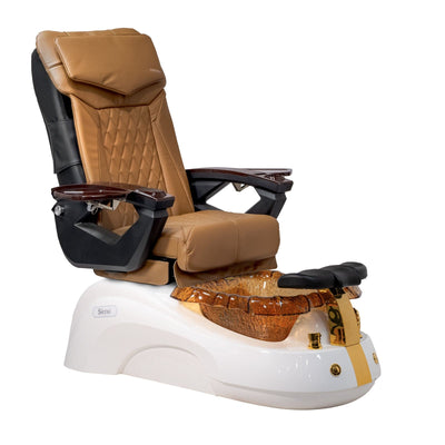 Mayakoba SIENA Shiatsulogic LX Pedicure Chair Cappuccino LX / White and Gold Siena AYC-SPA-SIENA-LX1807-817WHGLD-18VCPO