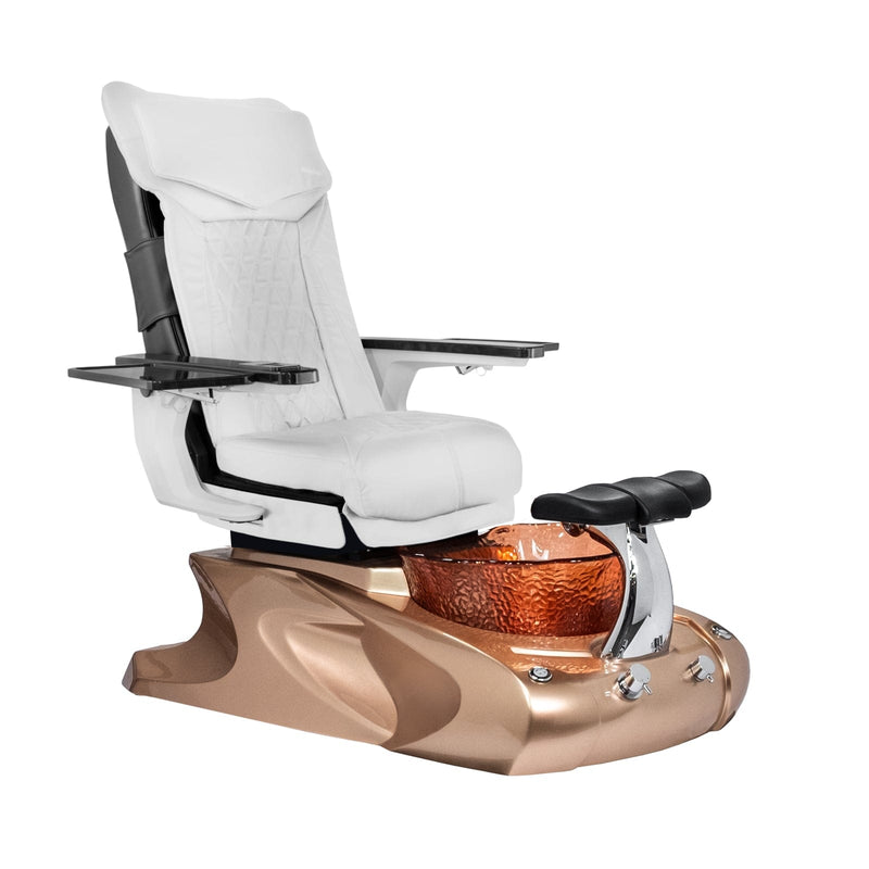 Mayakoba VIGGO II Shiatsulogic DX Pedicure Chair DX-White / Metallic Gold Viggo II AYC-SPA-VIGGO-2-DX2307-849MTLGLD-18VWH