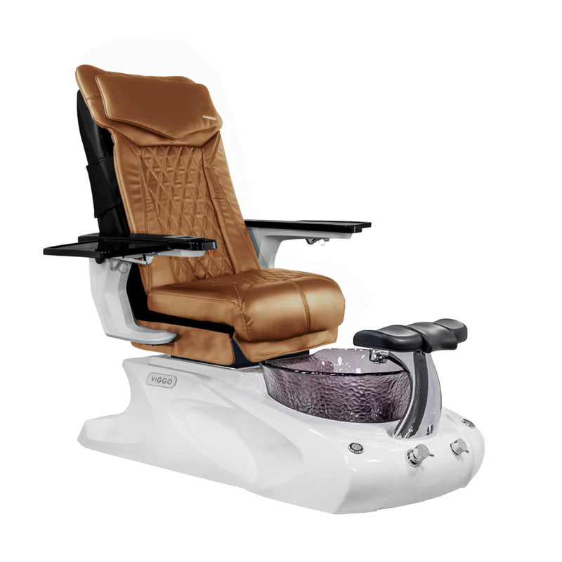 Mayakoba VIGGO II Shiatsulogic DX Pedicure Chair DX-Cappuccino / Metallic White Viggo II AYC-SPA-VIGGO-2-DX2307-849WHT-18VCPO