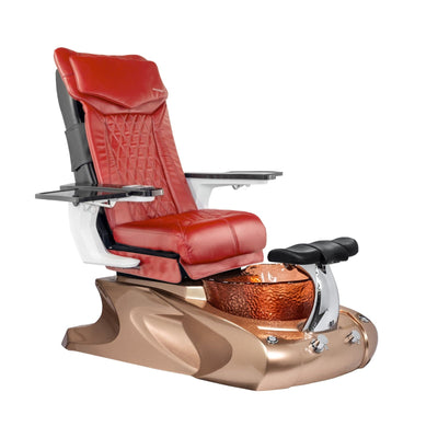 Mayakoba VIGGO II Shiatsulogic DX Pedicure Chair DX-Red / Metallic Gold Viggo II AYC-SPA-VIGGO-2-DX2307-849MTLGLD-18VRD