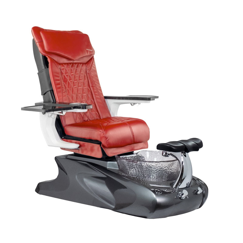 Mayakoba VIGGO II Shiatsulogic DX Pedicure Chair DX-Red / Metallic Grey Viggo II AYC-SPA-VIGGO-2-DX2307-849MTLGRY-18VRD