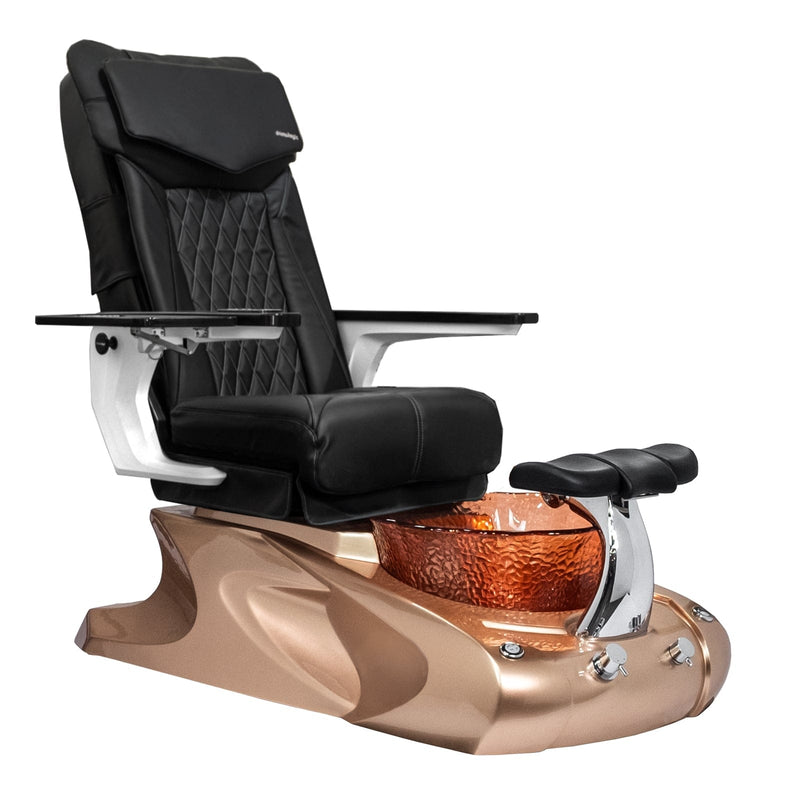 Mayakoba VIGGO II Shiatsulogic DX Pedicure Chair DX-Black / Metallic Gold Viggo II AYC-SPA-VIGGO-2-DX2307-849MTLGLD-18VBLK