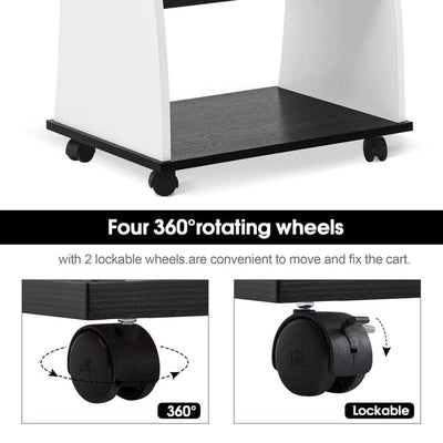 Brooks Salon Furnishing Alex 4-Tier Salon Rolling Utility Cart