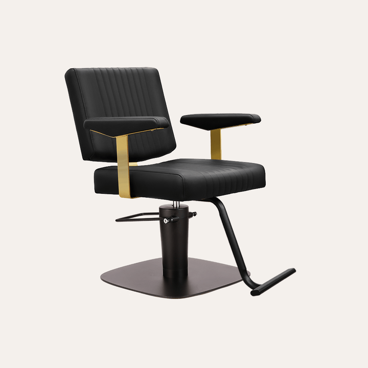 Keller International Athena Salon Chair Black / Square Black +$19 / T-Shaped Black DSP-KEL-APCHR-K1158-T-BLACK