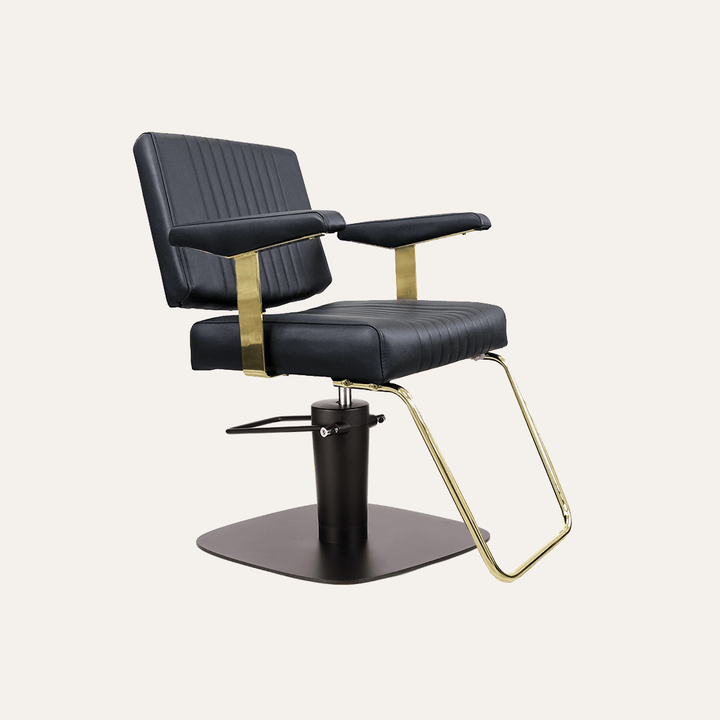 Keller International Athena Salon Chair Black / Square Black +$19 / U-Shaped Gold +$29 DSP-KEL-APCHR-K1158-T-BLACK