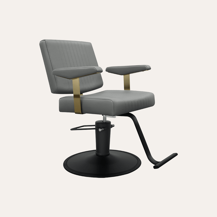 Keller International Athena Salon Chair Grey / Black / T-Shaped Black DSP-KEL-APCHR-K1158-T-GREY