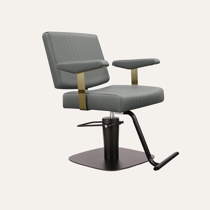 Keller International Athena Salon Chair Grey / Square Black +$19 / T-Shaped Black DSP-KEL-APCHR-K1158-T-GREY