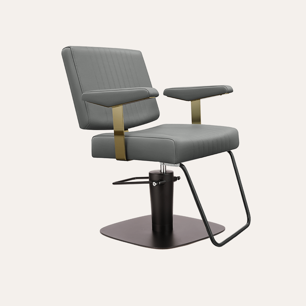 Keller International Athena Salon Chair Grey / Square Black +$19 / U-Shaped Black DSP-KEL-APCHR-K1158-T-GREY