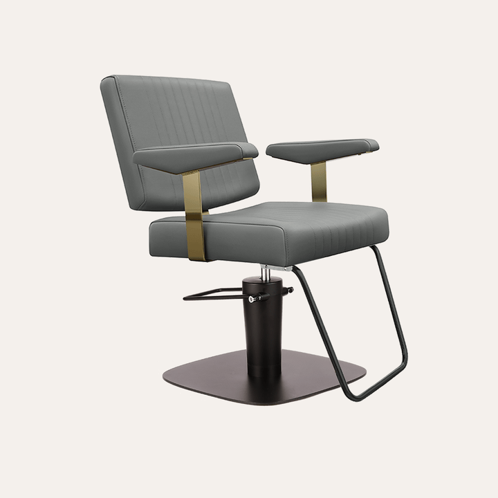 Keller International Athena Salon Chair Grey / Square Black +$19 / U-Shaped Black DSP-KEL-APCHR-K1158-T-GREY