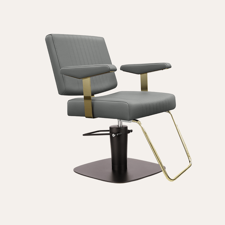 Keller International Athena Salon Chair Grey / Square Black +$19 / U-Shaped Gold +$29 DSP-KEL-APCHR-K1158-T-GREY