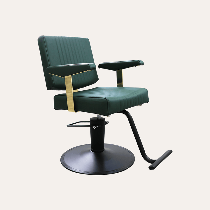 Keller International Athena Salon Chair Evergreen / Black / T-Shaped Black DSP-KEL-APCHR-K1158-T-EVERGREEN