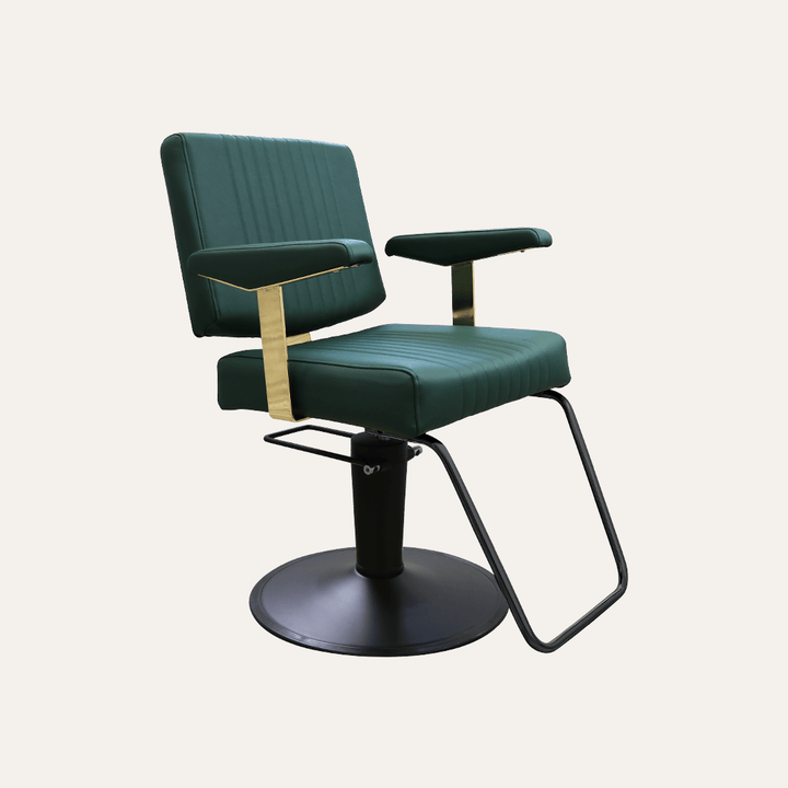 Keller International Athena Salon Chair Evergreen / Black / U-Shaped Black DSP-KEL-APCHR-K1158-T-EVERGREEN