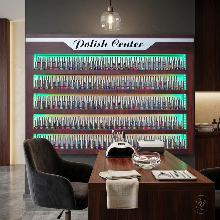 Mayakoba AVON I Nail Polish Rack With Led Lighting (Double Shelves) JAT-NPORK-6501