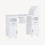 Brooks Salon Furnishing BRIGADIER Manicure Tables White DSP-BBP-NTBL-6153-VC258W