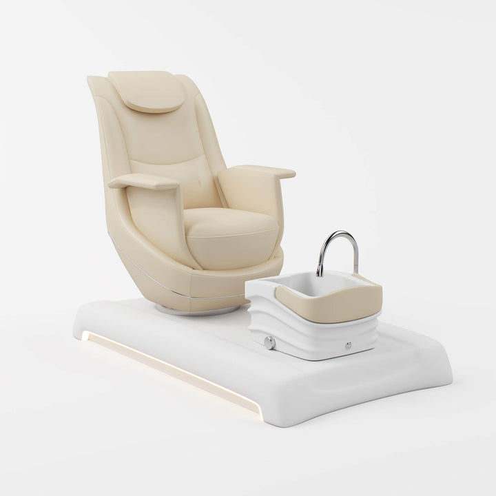 BeNoravo BENORAVO Fashion Modern Plumbed Pedicure Spa Chair Peach FF-BNR-SPA-NK202841-PCH-KIT