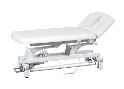 Beauty-Ace 2 Section Adjustable Electric Facial Bed, Physical Therapy Table (White) BAS808 FF-DPI-FCCHR-S808-WHT