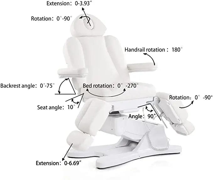 Beauty-Ace EUPHRO Facial Chair With Separated Legrests G901C (4-Motor) Black FF-DPI-FCCHR-G901C-BLK