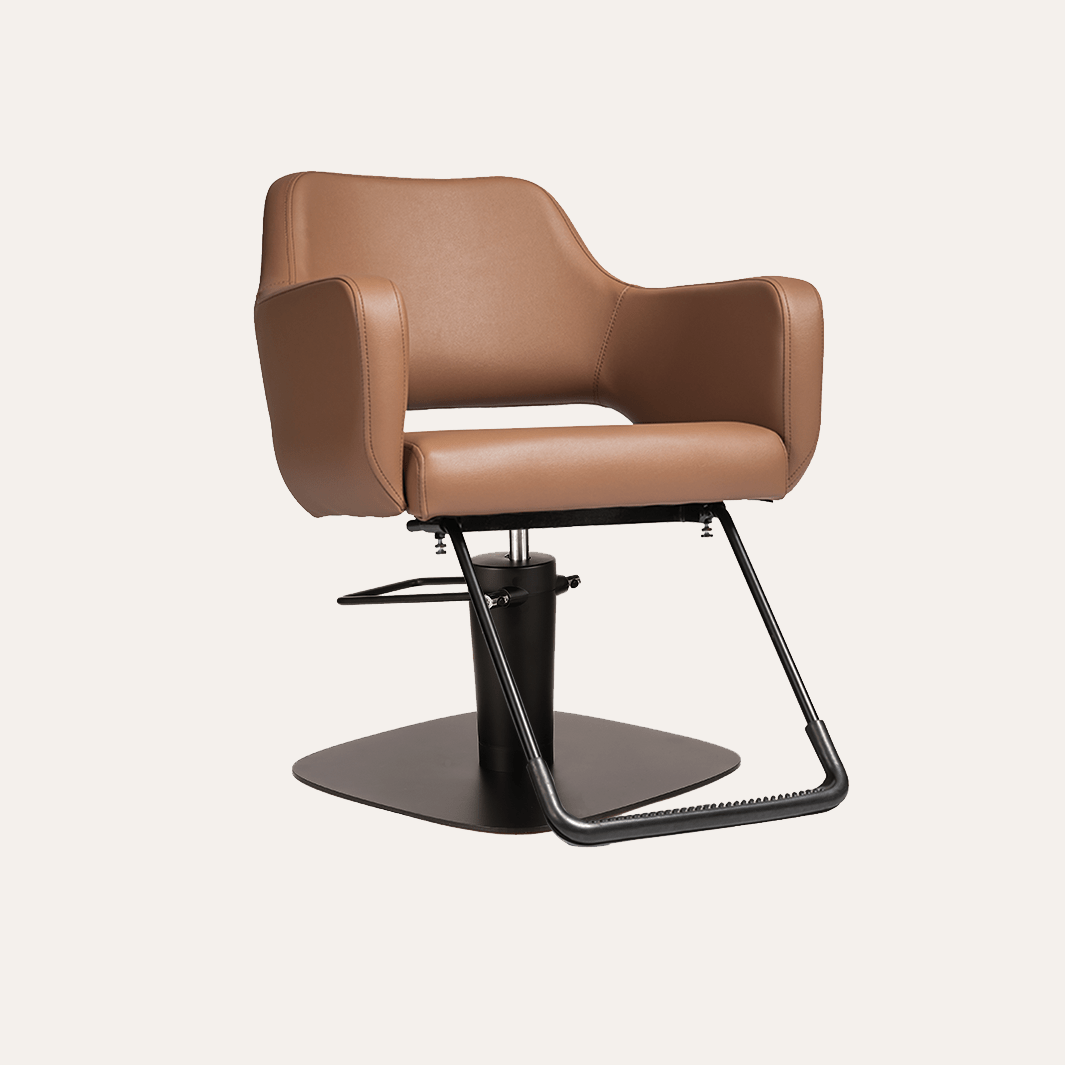 Keller International Chic Salon Chair Cappuccino / Square Black +$19 DSP-KEL-APCHR-K1175-T-CAPPUCCINO
