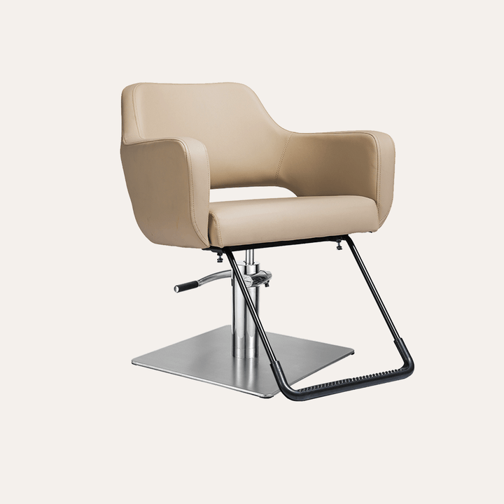 Keller International Chic Salon Chair Cashmere / Stainless Square DSP-KEL-APCHR-K1175-T-CASHMERE