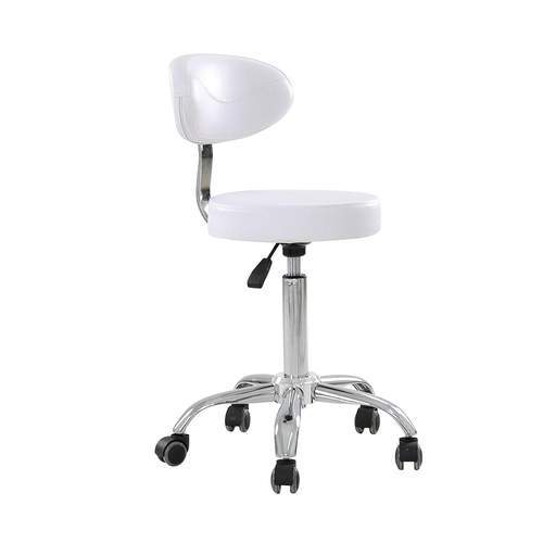 Beauty-Ace Seli Facial Stool with Backrest White FF-DPI-MSTRCHR-9934-WHT