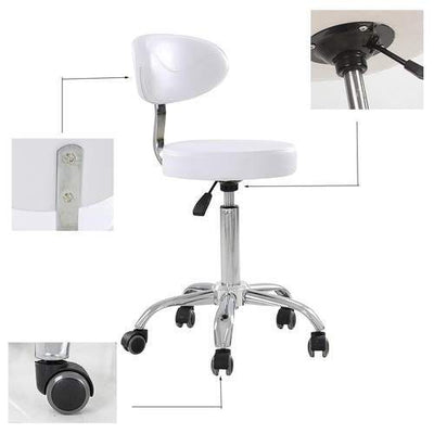 Beauty-Ace Seli Facial Stool with Backrest