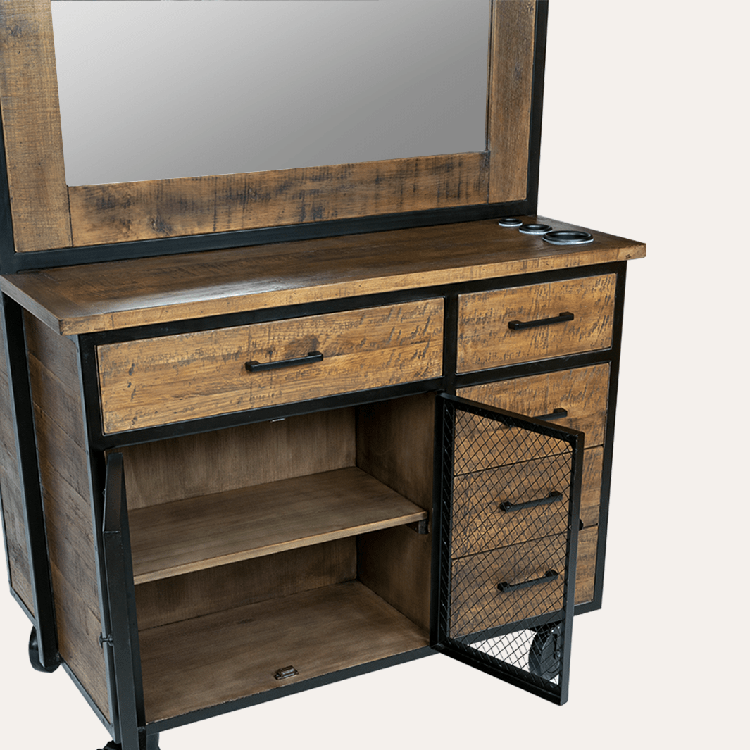 Keller International Sierra Reclaimed Double Sided Styling Station DSP-KEL-SYSTL-K7760D