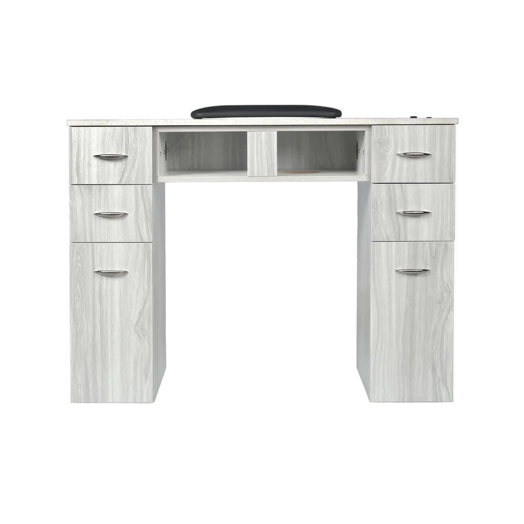 J&A USA GrayGold Nail Single Table DSP-J&A-NTBL-GG-SINGLE