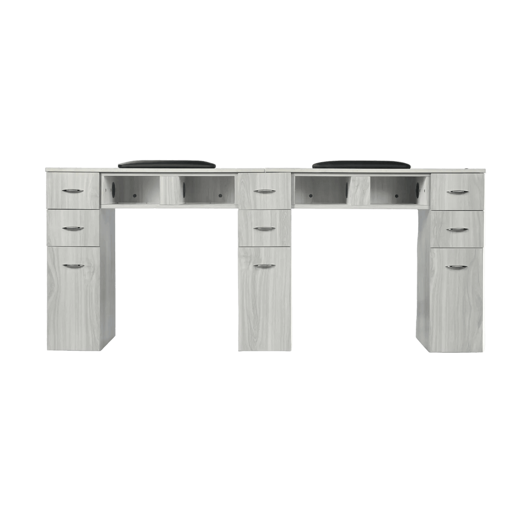 J&A USA GrayGold Nail Double Table DSP-J&A-NTBL-GG-DOUBLE