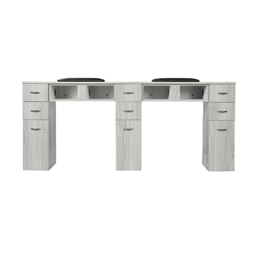 J&A USA GrayGold Nail Double Table DSP-J&A-NTBL-GG-DOUBLE