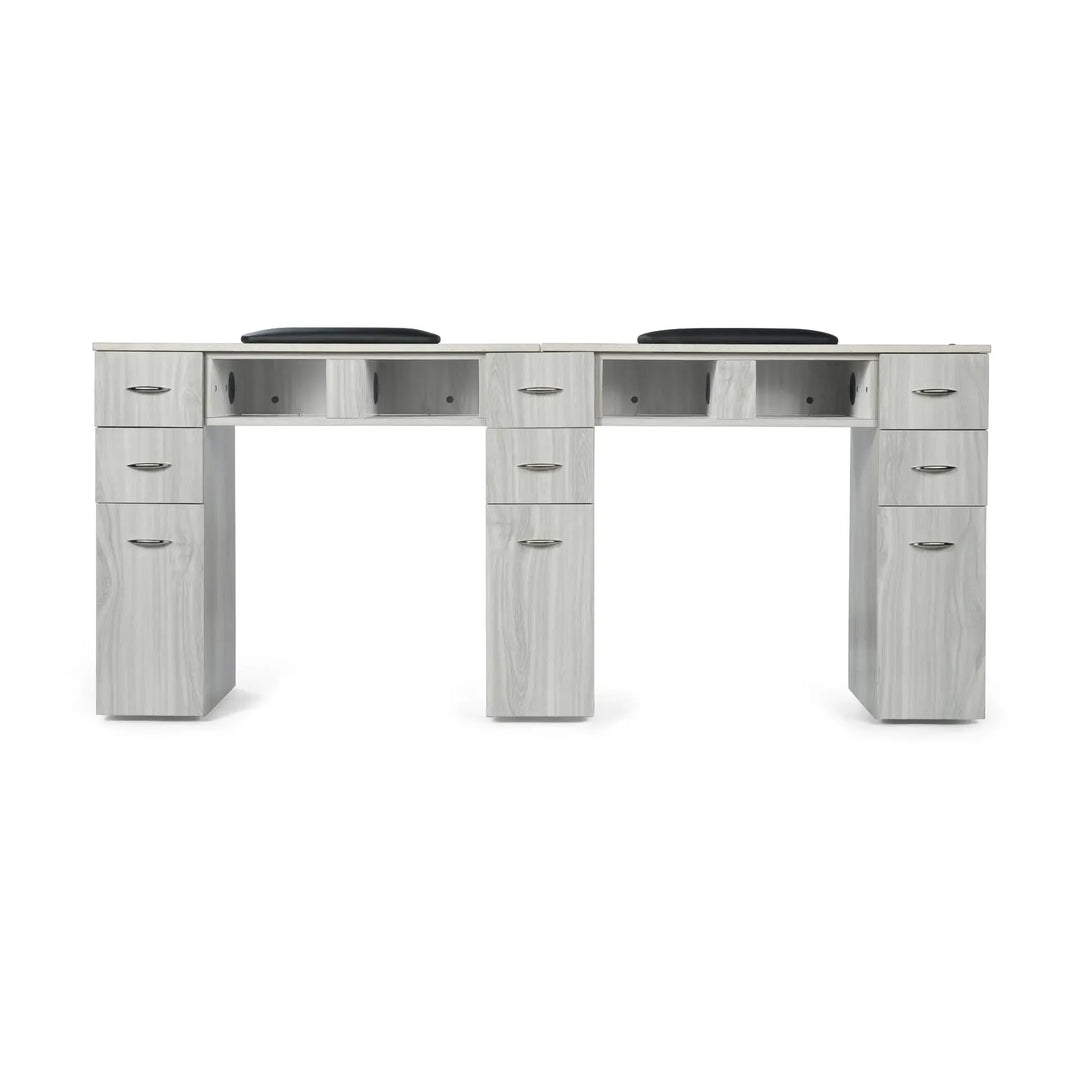 J&A USA GrayGold Nail Double Table DSP-J&A-NTBL-GG-DOUBLE