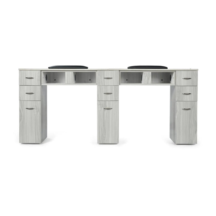 J&A USA GrayGold Nail Double Table DSP-J&A-NTBL-GG-DOUBLE