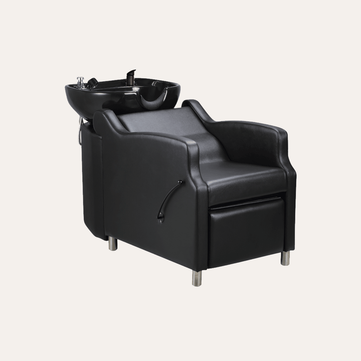 Keller International Amaré Shampoo Bowl & Chair Black / Black / Black DSP-KEL-BWSH-K4002-BLACK