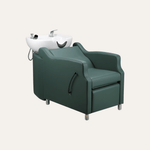 Keller International Amaré Shampoo Bowl & Chair Evergreen / White / Chrome DSP-KEL-BWSH-K4002-EVERGREEN