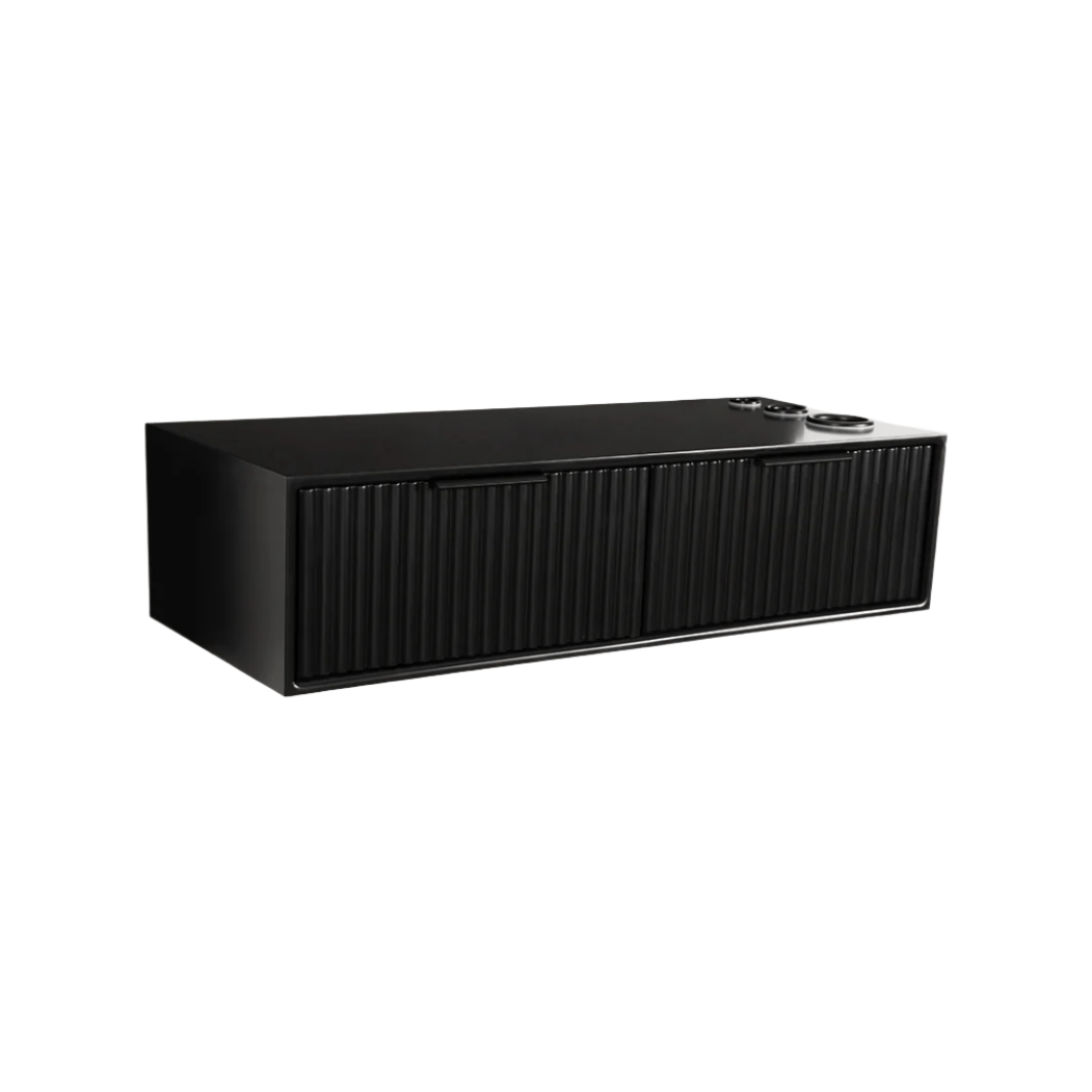 Keller International Nouveau Tambour Wall Mounted Station Black / No Mirror DSP-KEL-SYSTL-K7720-BLACK